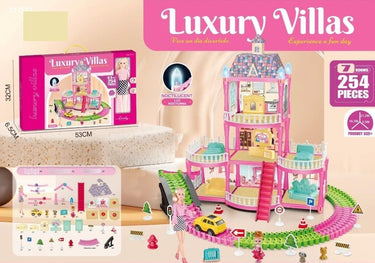 254Pcs DIY Luxury Villas Doll House With Doll